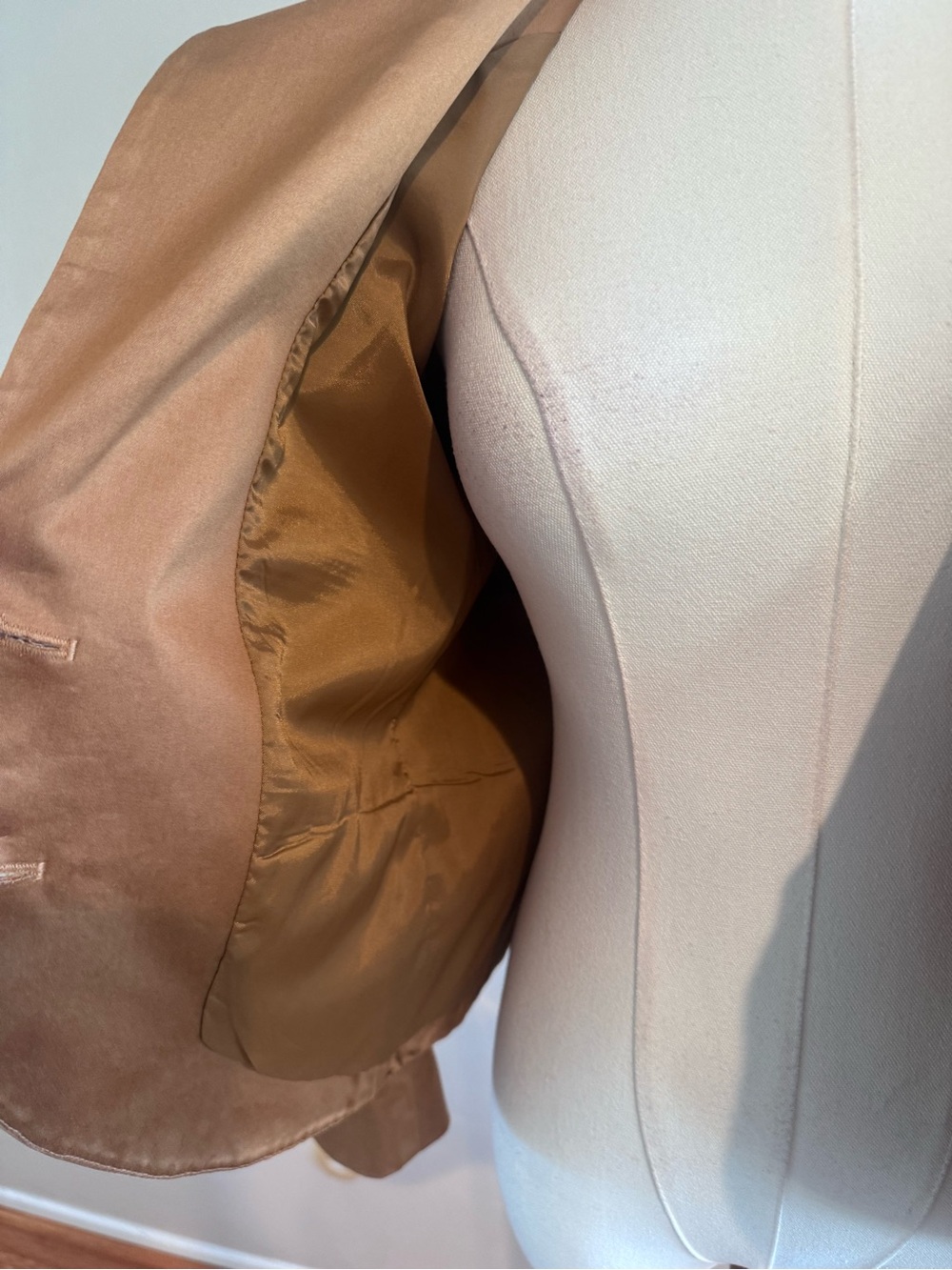 Vintage Theory Y2K Bronze Cotton Sateen Fitted Blazer Jacket - Picture 8 of 14